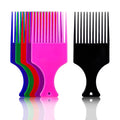 6 Pcs Plastic Afro Pick Comb for Smooth, Wide-Tooth Styling of Natural Curly Hair