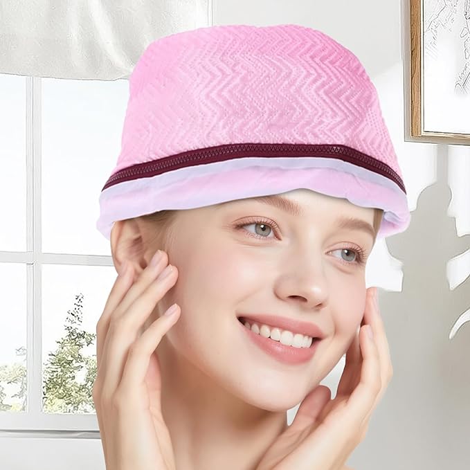 Steamer Hair, 2 Level Heat Electric Drying Hood, Portable Hair Heat Cap with Adjustable Temperature for Deep Conditioning, Home Spa Salon Professional Styling for Women Girls Care