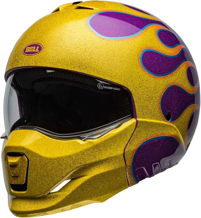 Bell Broozer Helmet (Gloss Ignite Purple/Yellow - Medium)