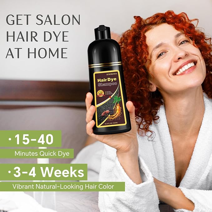 Hair Dye Shampoo 3 in 1, Instant Natural Hair Color Shampoo Hair Dye for Women & Men Purple, Root Touch Up & Easy To Use & Lasts 3-4 Weeks & All Hair Types, 16.9 fl.oz