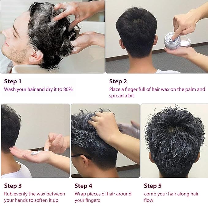 Hair Wax Spray - Temporary Blue Hair Styling Clay for Temporary Hair Color, Cosplay & Parties (4.23 oz)