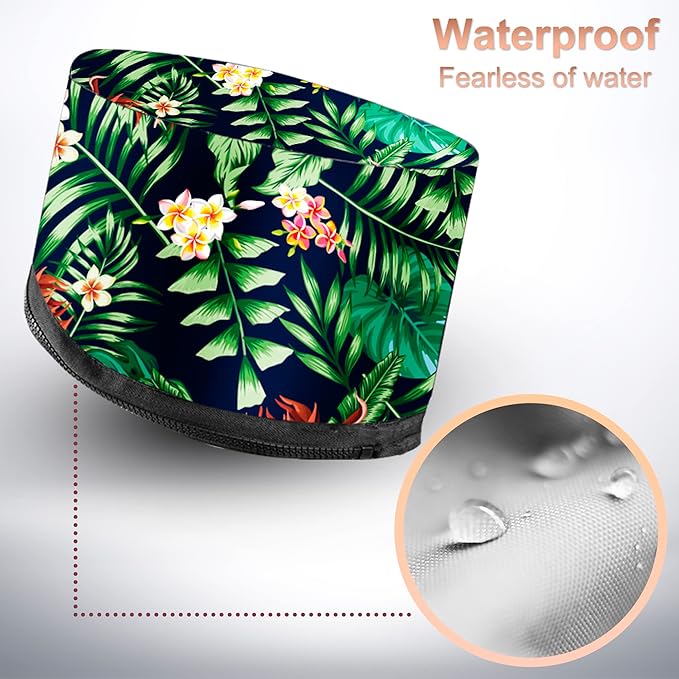 Heat Cap for Deep Conditioning, Ingeware Thermal Cap for Hair Steamer Cap for Natural Hair Portable Electric Heat Hair Spa Cap for Home Use Pattern (Floral Print)