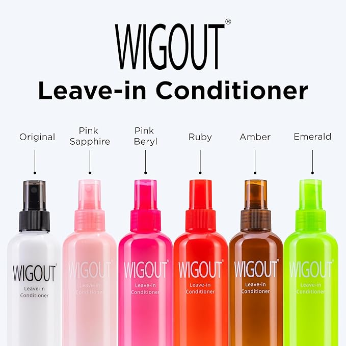 Style Factor WIGOUT Leave-In Conditioner Spray – Lightweight Hydrating & Conditioning Mist Controls Frizz, Adds Shine & Softness For Dry Damaged Hair No-Rinse Formula for All Hair Types - Amber