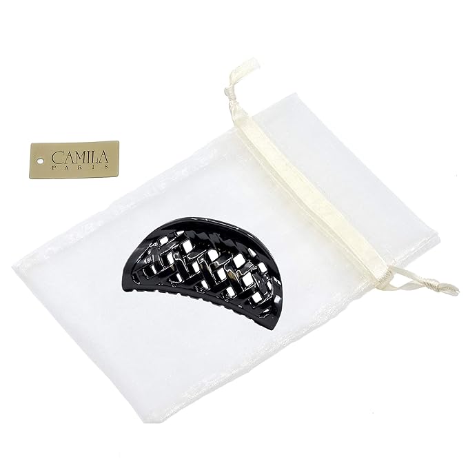 Camila Paris CP1806 French Hair Clip for Women Thick Hair for Long Curly Wavy Hair, Girls Hair Claw Clips Jaw, Durable Styling Big Claw Clip for Thick Hair, Strong Hold No Slip Grip, Made in France