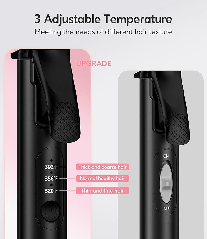FARERY Travel Curling Iron, 1 Inch Mini Curling Iron Travel Size with 3 Adjustable Temp, 100-240V Dual Voltage, Auto-Off, Ceramic Mini Hair Curler with Keratin&Argan Oil Infuse, Includes Storage Bag