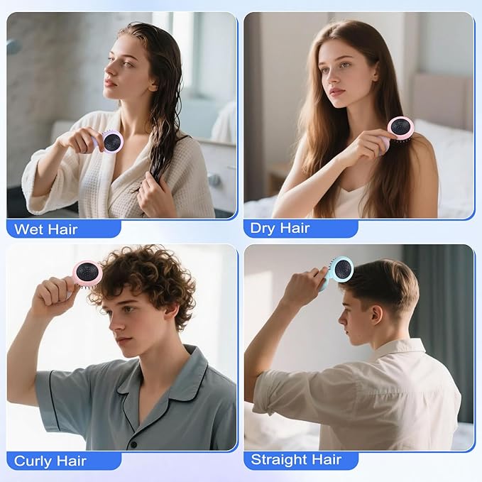4 Colors Folding Mirror Hairbrush, 2 in 1 Compact Pocket Mirror Comb with DIY Stickers, Round Mini Pocket Makeup Mirror for Travel Women Girls (4 Pcs)