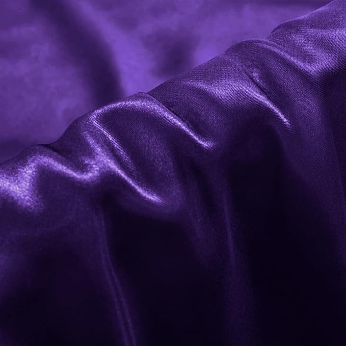 Aormenzy Satin Pillow Cases for Women Queen Size Set of 2, Purple Satin Pillowcase for Hair with Envelope Closure Silky Pillow Covers Wrinkle, Fade Resistant (20x30 Inches)