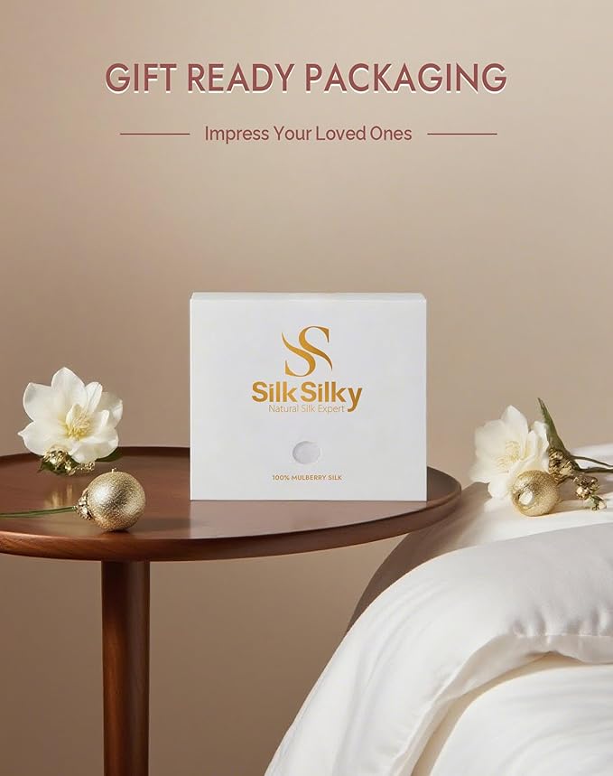 SilkSilky 100% Mulberry Silk Pillowcase - Pure 22 Momme High-Grade 6A Fibers for Hair & Skin, Envelope Closure, Natural, Organic, Breathable & Cooling Pillow Case (King, Pink)