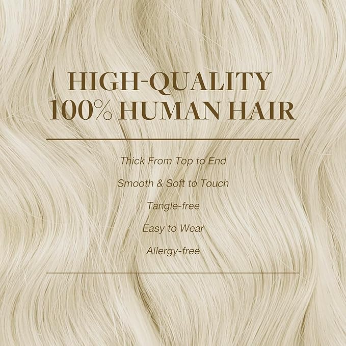 GOO GOO Clip in Hair Extensions Real Human Hair, Remy Human Hair Extensions Clip ins for Women, Natural Human Hair, 22inch 120g 7Pcs, #1000