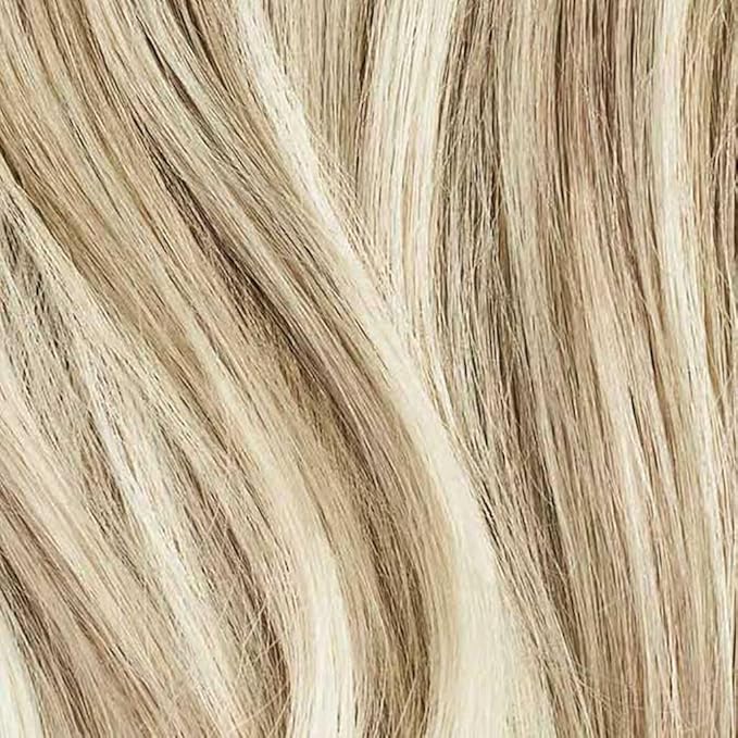Luxy 100% Remy Human Hair – Halo Clip-In Hair Extensions –Natural Looking Volume & Length - One-Piece - Easy 5-Min Application 140 grams 16" Beige Blonde Balayage