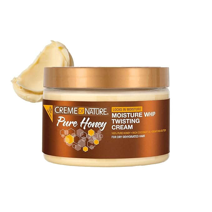 Creme of Nature Pure Honey Define Moisture Whip Twisting Cream, Defines & Elongates Curls, Long-Lasting Hold Without Crunch, Hair Care Gift for Her, 11.5 oz