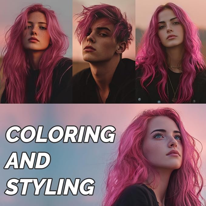 SOVONCARE Light Pink Temporary Hair Color Wax Washable Hair Dye for Men & Women, All-Day Hold Disposable Hair Styling Clays for Party, Cosplay & Daily 4.23 oz