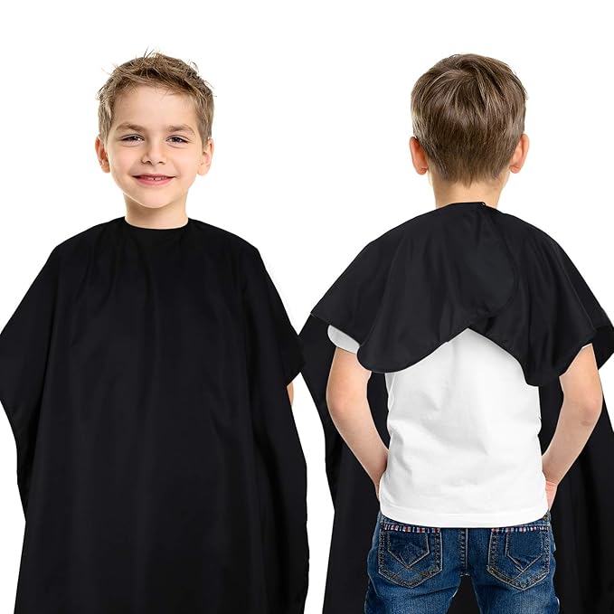 Geyoga 2 Pcs Kids Barber Cape Kids Hair Cutting Capes for Salon Waterproof Apron for Haircut 47. 3 x 31. 5 Inch