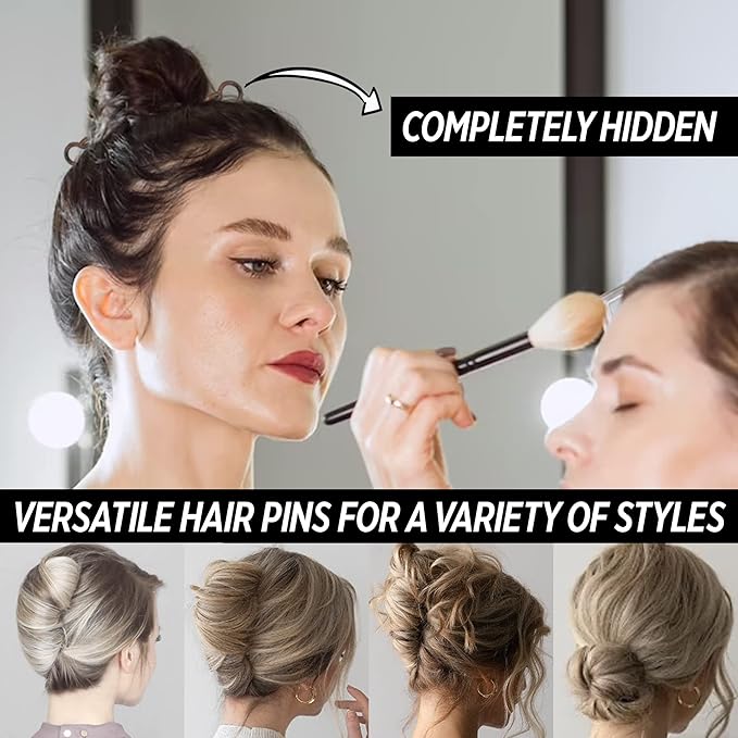 Good Hair Days Hair Pins - 2 1/2" Plastic, U-shaped Magic Grip Hairpins, Strong Durable Pins For Fine, Thick & Long Hair, Styling Accessories - Crystal, Set of 20