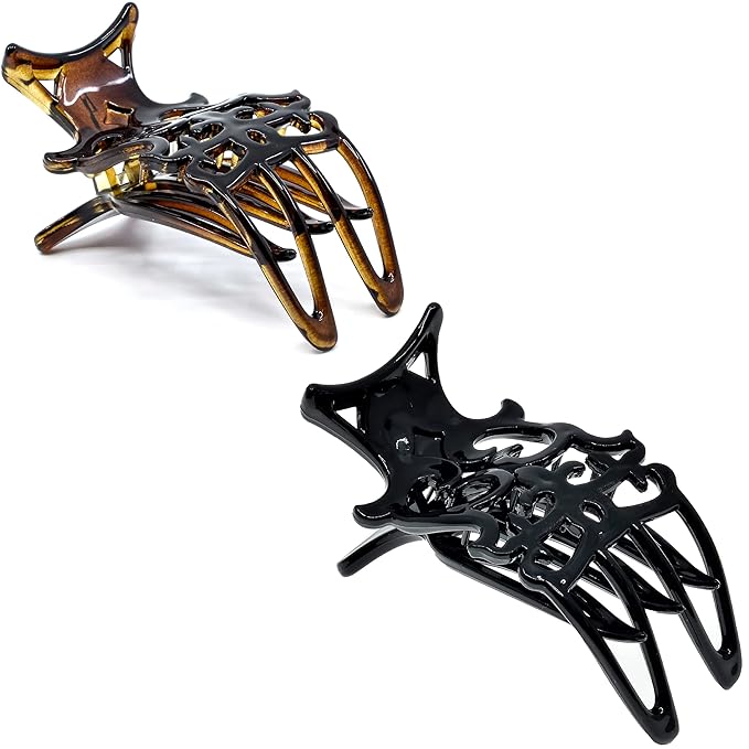 Camila Paris NV73-NV74 French Hair Clip for Women, Hair Side Clips, 3 inch Girls Hair Claw Clips Jaw Fashion Durable Styling Hair Accessories for Women, Strong Hold No Slip Grip, Made in France