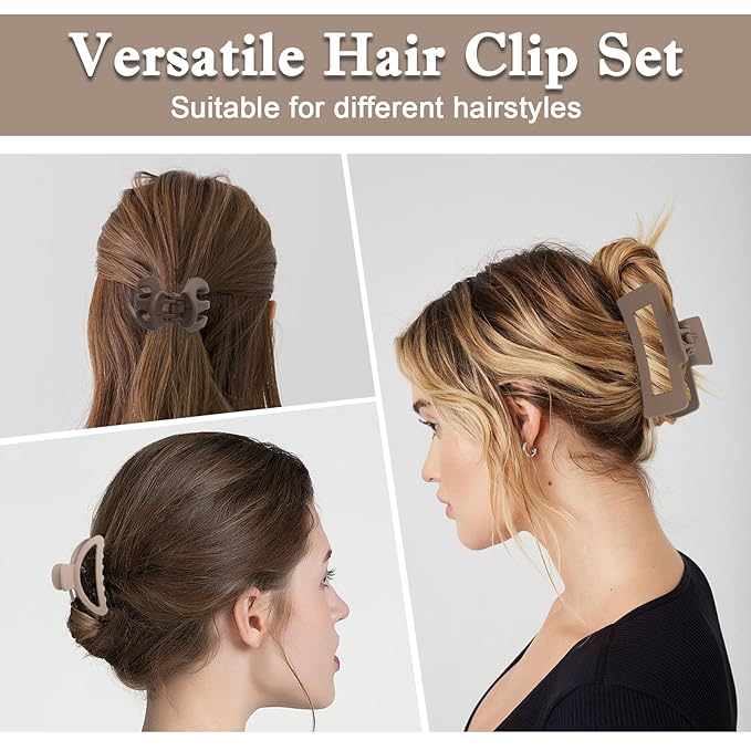 10PCS Non-Slip Hair Clips Jaw Clips for Thick Hair Clamp Flower Non-Slip Hair Accessories with Multi-Styles for Women Girls