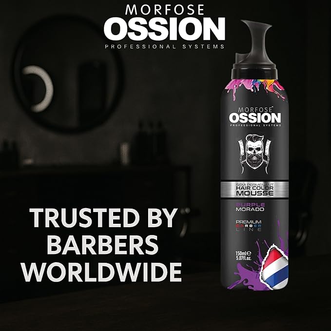 Morfose Ossion Semi Permanent Hair Color Mousse, 5.07 Fl Oz (Purple, 5.07 Fl oz)