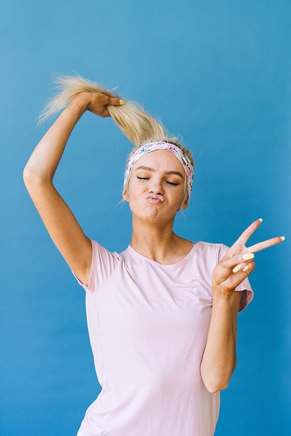 Maven Thread 4" Wide Workout Headbands for Women (2 Pack) – Non-Slip Sweatbands for Gym, Running & Yoga