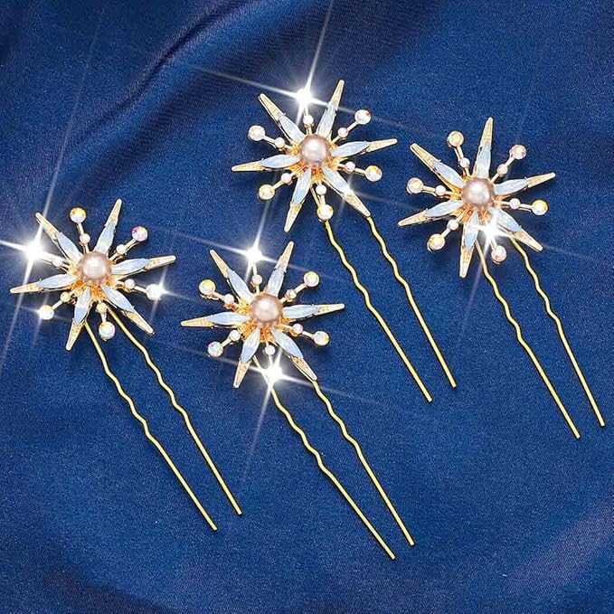 Brishow Gold Star Decorative Hair Pins Hair Clips Bobby Pins for Women