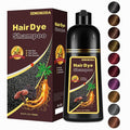 Black Long-Lasting & Natural Hair Color Shampoo - 3 in 1 for Gray Coverage, Instant Effect in Minutes for Men & Women, 16.9 Fl Oz