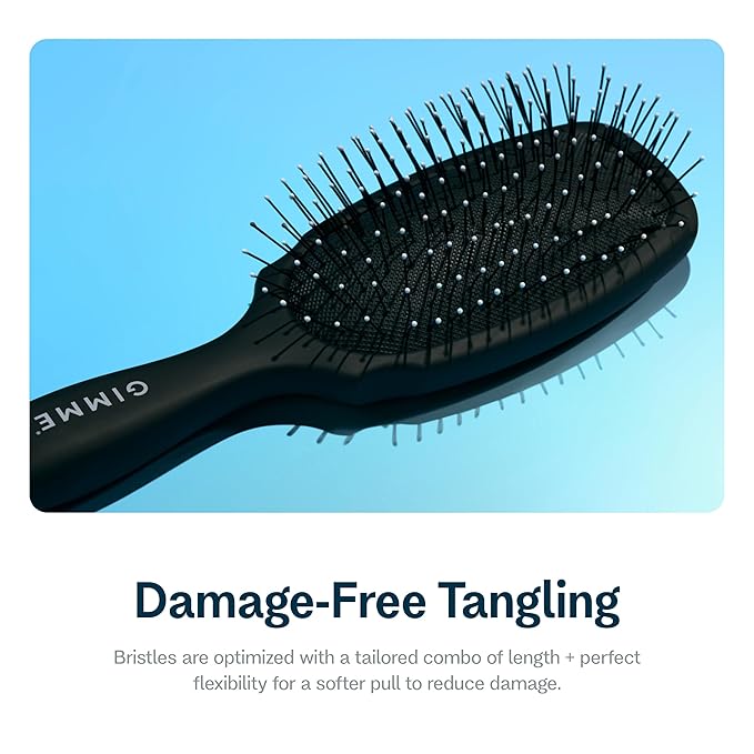 Gimme Beauty - Medium Hair Brush - Damage-Free Detangling Hair Brush - Soft Bristle Brush with Anti-Static & Heat Resistant Nylon Bristles
