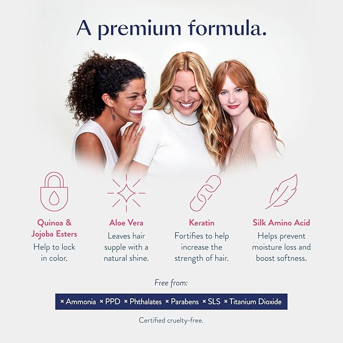 eSalon Permanent Hair Color & Hair Dye Complete Kit - Personal Colorist Kit for Up To 100% Gray Coverage for All Hair Types - Professional-Grade Ammonia-Free Hair Dye (Dark Blonde Intense Copper 7CC)