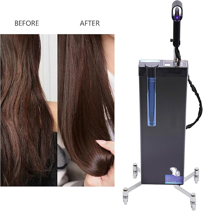 Multifunctional Hair Salon Nano Hair Steamer, 3-in-1 Professional Nanoscale Spray for Hair Care Hair Repair, 1300W Vertical Hair Salon Nano Steamer with Bottom Wheels and Smart Touch Control