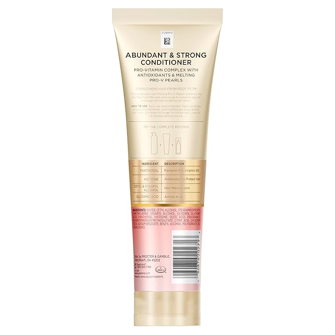 Alix Earle Pantene Abundant & Strong 5-Piece Gift Set - Regimen includes Shampoo (13.5 oz), Conditioner (8 oz), Serum (2 oz) for Hair Loss, Thinning, Anti-Breakage, Volume - Grows Healthier