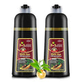2 Pack Hair Dye Shampoo, Leorx 3 In 1 Dark Brown Color Shampoo Dye For Instant Coloring For Women & Men