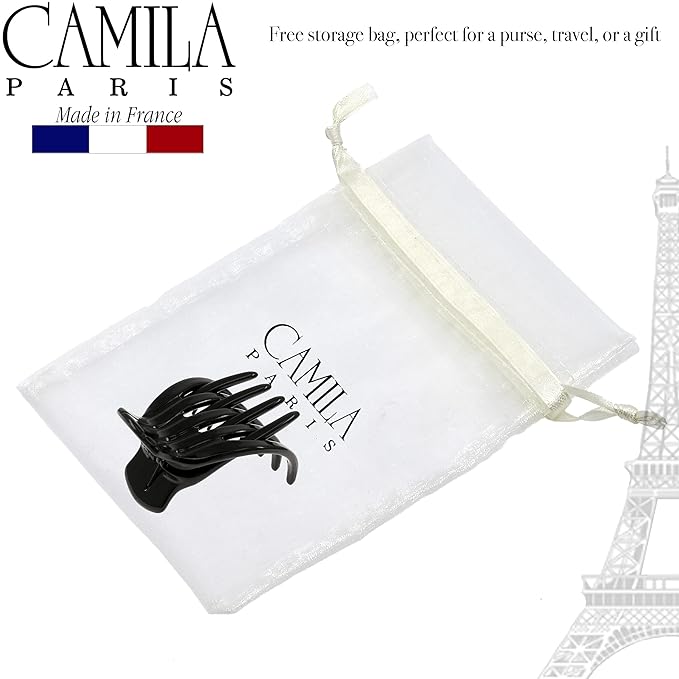 Camila Paris CP3541 French Hair Clip for Women, Hair Side Clips, 2 Inch Girls Hair Claw Clips Jaw Fashion Durable Styling Hair Accessories for Women, Strong Hold No Slip Grip, Made in France