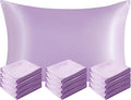 NTBAY 12 Pack Satin King Pillowcases for Hair and Skin, Luxurious and Silky Pillow Cases with Envelope Closure, 20 x 36 Inches, Light Purple