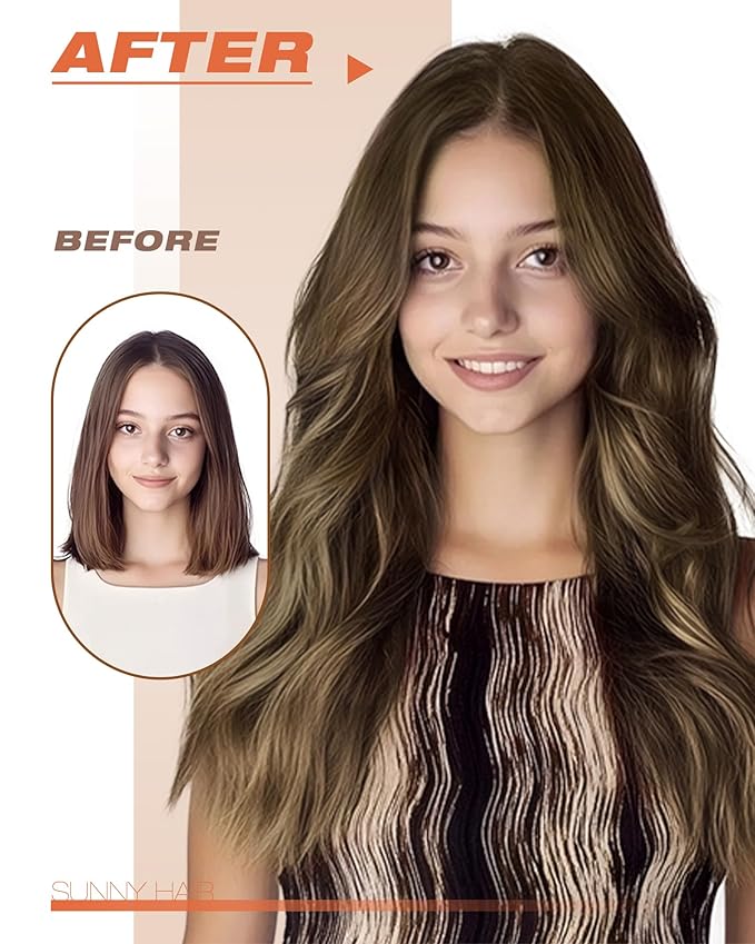 Sunny Hair Tape in Hair Extensions Real Human Hair Invisible Remy Hair Extensions Tape ins for Women Dark Brown Root to Caramel Blonde Balayage 16 inch 20Pcs 50G
