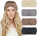 DRESHOW Knit Crochet Headband for Women Ear Warmer Soft Turban Stretch Warmer Headbands Winter Fashion Head Wrap