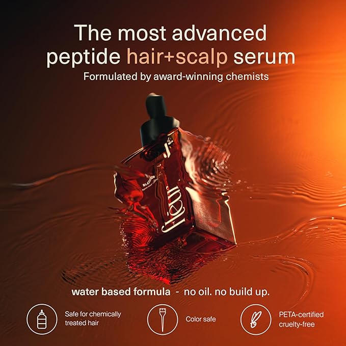 Bloom Clinically Proven Copper Peptide Hair Serum for Hair Growth - Non-Greasy & Lightweight Advanced Multi-Peptides for Women w/Thinning Hair - Made in USA - 3-Pack for 3 Months Supply