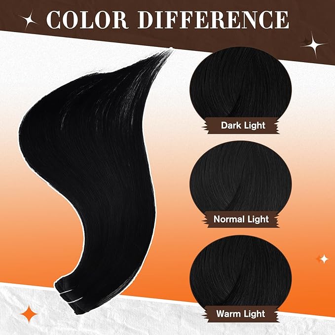 Full Shine Hair Clip in Extensions 18 Inch Black Invisible Clip in Hair Extensions Human Hair Natural Black Real Remy Hair Clip ins for Women 3 PCS 60 Grams