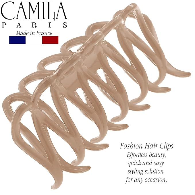 Camila Paris CP3523 French Large Hair Clips for Women Thick Hair for Long Wavy Curly Hair, Girls Hair Claw Clips Styling Big Hair Clip for Thick Hair, Strong Hold No Slip Grip Claw Clip Made in France