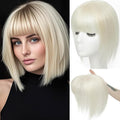 Hair Toppers for Women Real Human Hair, 360°3D Topper for Women with Thinning Crown Wispy Clip in Bangs Breathable Hand Tied Craft Big Coverage Hairpieces(60#（Big Coverage）, 12 Inch-3D-Wispy)