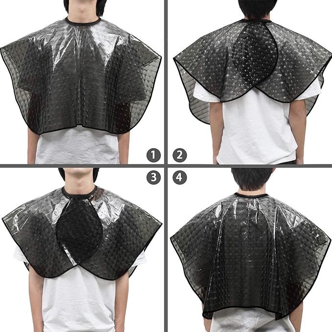 Waterproof unisex-adult Hair Dye Cape,Short Comb-Out Capes for Hair Stylist,Makeup Apron for Hair Color,