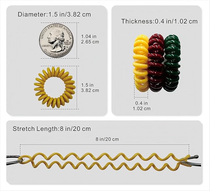 Spiral Hair Ties,24 Pcs Hair Scrunchies for Women's Hair Elegant Hair Bands Hair Elastics No Damage Comfortable Non-Slip Hair Coils Accessories for Girls Kids and All Occasions