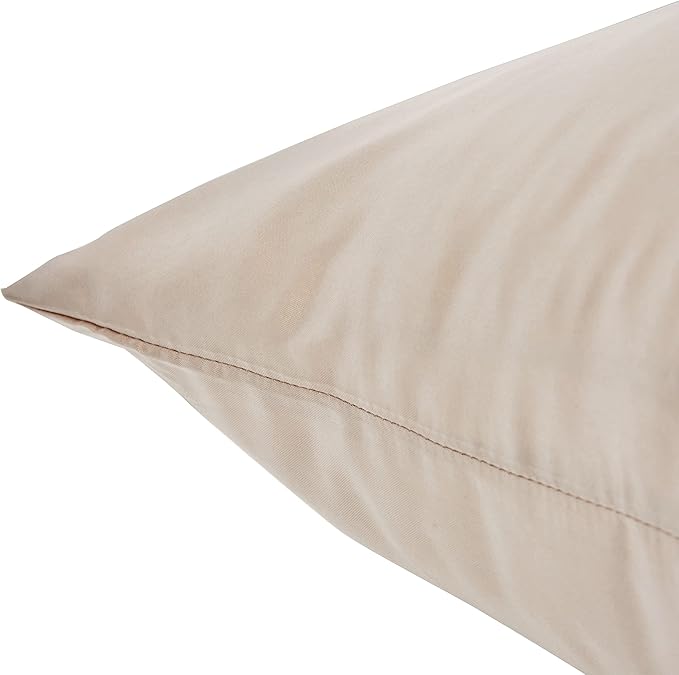Taupe King Size Satin Pillowcase Set of 2 for Hair and Skin,Taupe Silk Pillowcase Breathable Pillowcase with Envelope Closure