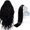 Sunny Hair Tape in Hair Extensions Human Hair 16inch Hair Extensions Real Human Hair Tape in Extensions for Women Jet Black Invisible Remy Hair Natural Straight Skin Weft Double Sided Tapes 20Pcs 50g