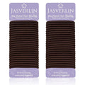 Brown Thick Large Hair Elastics Ties, Damage-free Ponytail Holder No Breakage Hair Ties Bands for Women’s Curly Texture, Stretchy Styling Accessories 5mm 48 Pcs
