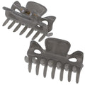 Camila Paris CP3511 French Hair Clip for Women, 1.5 inch Set of 2 Gray Girls Hair Claw Clips Jaw Fashion Durable Styling Hair Accessories for Women, Strong Hold No Slip Grip, Made in France