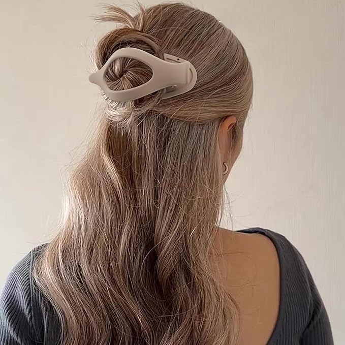 Velscrun Flat Hair Clips for Women Girls, 12 Pack Lay Flat Claw Clips, Large Side French Duck Billed Hair Jaw Claw Clip for All Hair Types, Work Daily Trendy Fashion Styling Gifts Hair Clip Brown
