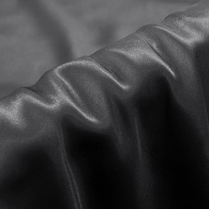 Aormenzy Satin Pillow Cases for Women Queen Size Set of 2, Black Satin Pillowcase for Hair with Envelope Closure Silky Pillow Covers Wrinkle, Fade Resistant (20x30 Inches)