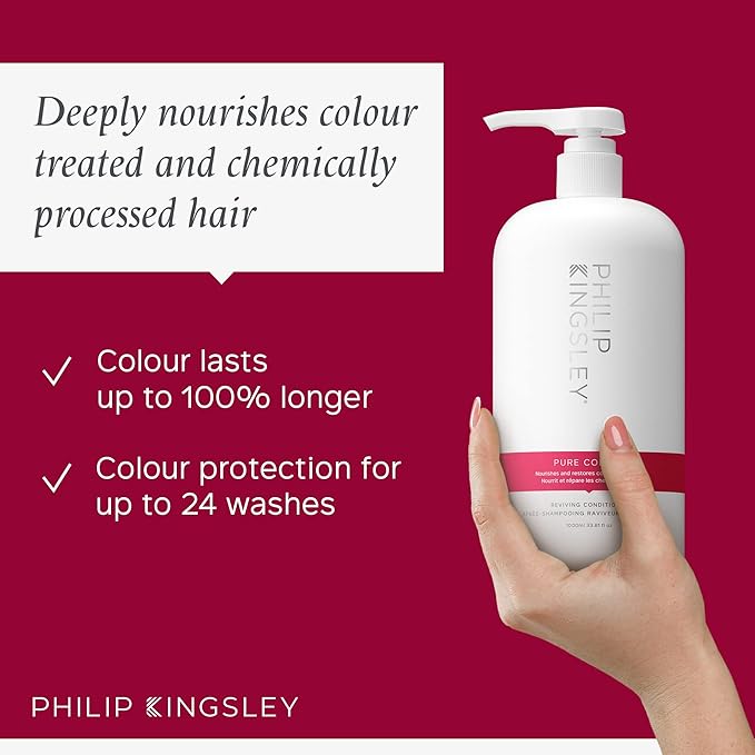 PHILIP KINGSLEY | Pure Color Reviving Conditioner | For Colored Bleached Hair | Deep Conditioning, Color Protecting, Anti-Fade, Preserving Enhancer | Protects and Nourishes Hair | 33.8oz