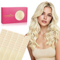 WENNALIFE Tape in Hair Extensions Human Hair, 40pcs 100g 16 inch Platinum Blonde Hair Extensions Real Human Hair Straight Tape in Extensions Invisible Extensions