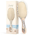AIMIKE Paddle Hairbrush for Women & Kids – Gentle Hair Brush Detangler for Fine Hair, Soft Flexible Bristles Smooth Knots Painlessly, Makes Brushing Fun for Kids, Works on Wet Dry Hair