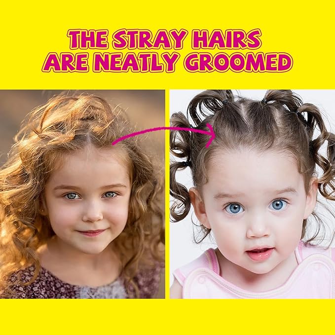SEVICH Kids Hair Gel for Girls & Boys (Pack of 2) - Hair Finishing Stick Styling Gel for Kids, Plant-Based Formula with Comb Design, Frizz Control & Easy Wash (Cartoon Bottle) 80ml