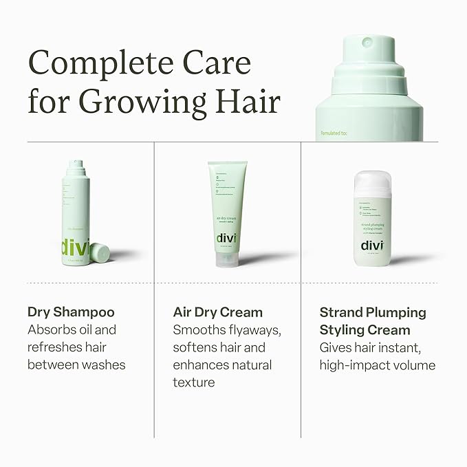 Divi Dry Shampoo Spray for Women - Formulated to Absorb Oil, Balance the Scalp and Extend Time Between Washes - Free of Benzene, Butane, Propane and Talc, 9.5 oz (1 Pack)